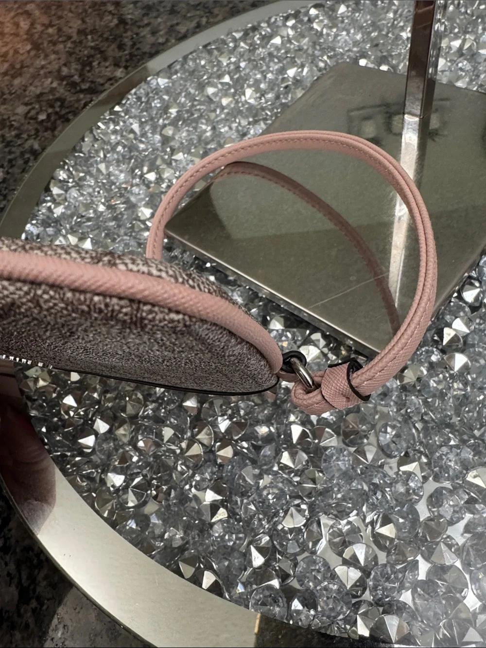 Calvin Klein Pink Monogram Signature Wristlet NWOT